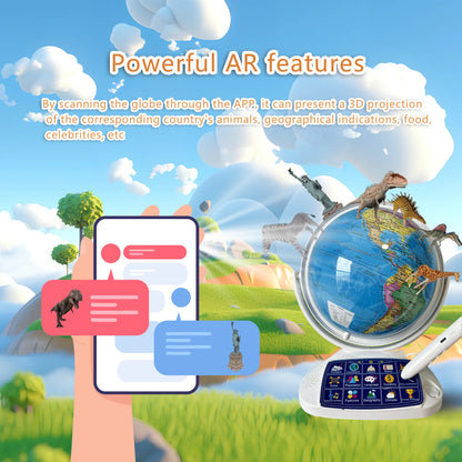AR Terrestrial Globe - Talking Learning Geography and the World