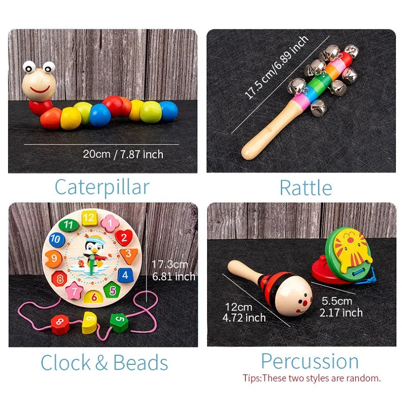 BrightMinds™ 9-in-1 Montessori Wooden Sensory Educational Activity Set